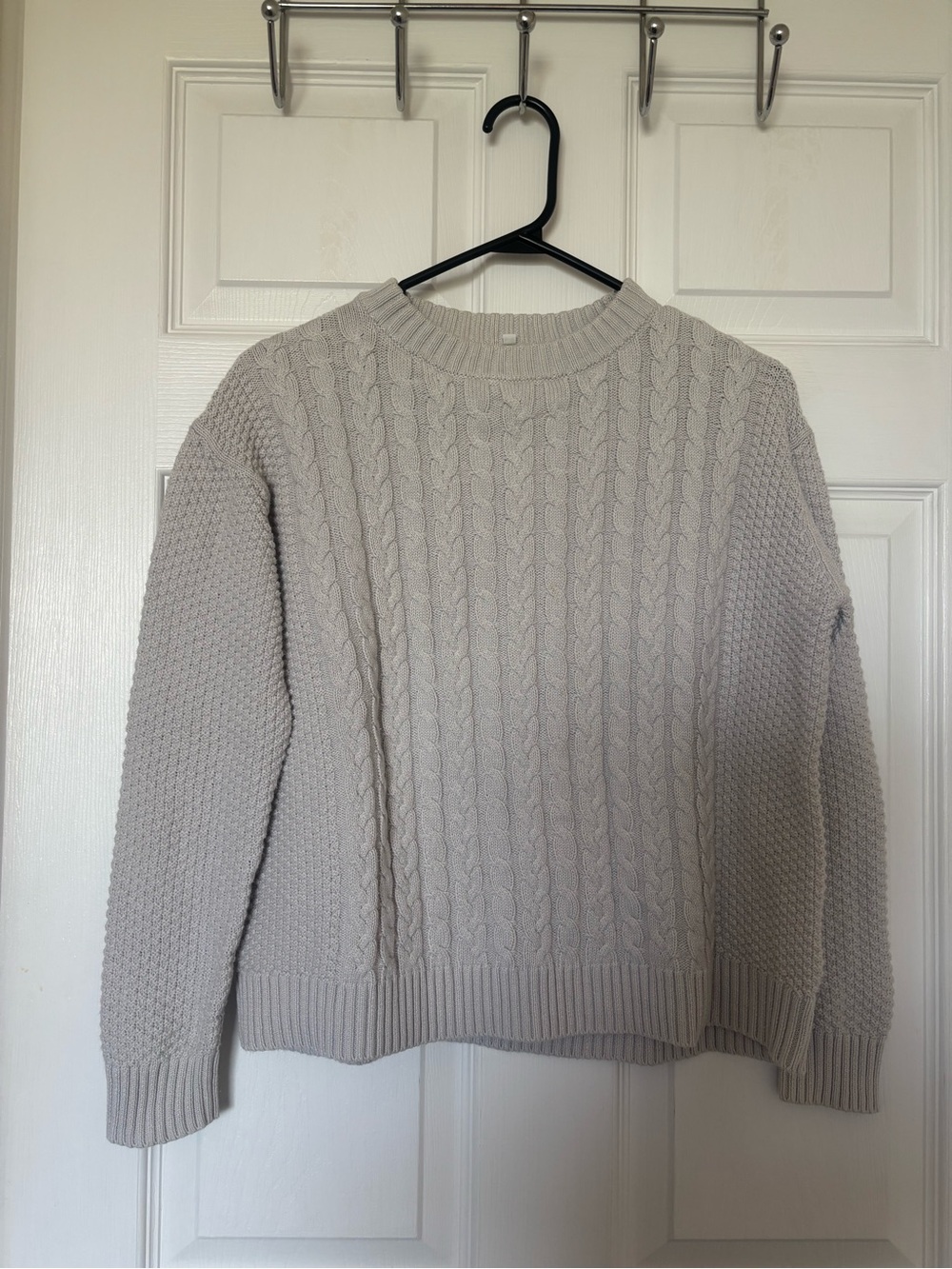 Muji Classic Cable Knit Sweater - Cream